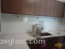 KITCHEN BACKSPLASH GLASS : Crystal White Glass ǽ 