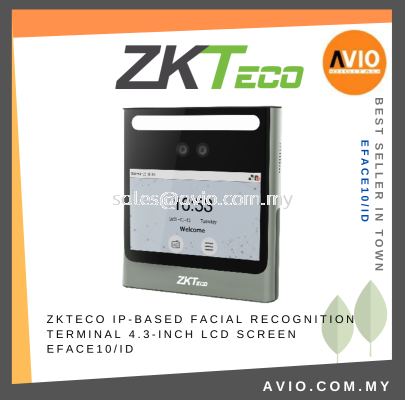 Zkteco Door Access Time Attendance IP Based Face Recognition RFID ID EM Card Password Reader Terminal LCD EFACE10/ID