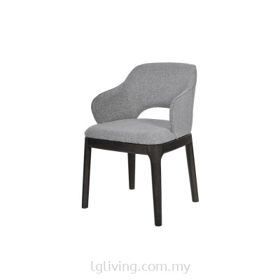 MEGAN-ELEGANT LOW BACK DINING CHAIR WITH ARMREST