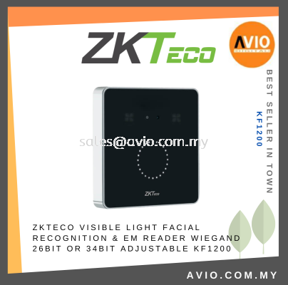 ZKTeco Door Access Control Face Recognition RFID ID EM Card Reader Terminal RJ45 LAN TCP/IP Wiegand 26 34bit KF1200