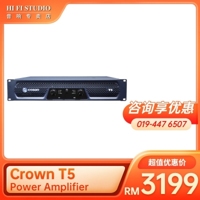 CROWN POWER AMP  T5 Dual channel, 750W @ 4