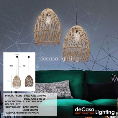 MODERN PENDANT LIGHT (DYWJ-AA33-D300-WD / DYWJ-AA33-D300-CF)