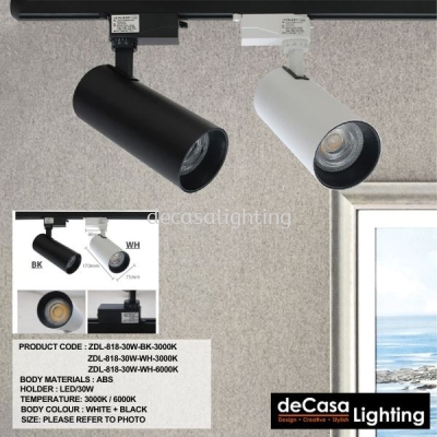 TRACK LIGHT (ZDL-818-30W-BK-3000K / ZDL-818-30W-WH-3000K / ZDL-818-30W-WH-6000K)