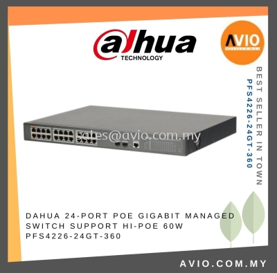 Dahua DH-PFS4226-24GT-370 24-port Managed PoE Gigabit Ethernet Switch