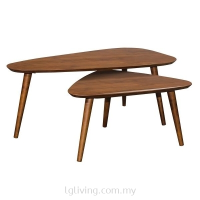 ARCHI Coffee Table + Side Table - Matt Walnut