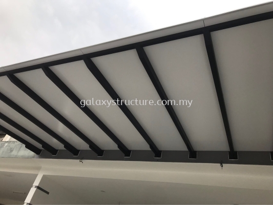 Before and After Progress Done - To Fabrication, Supply and Install Pergola Acp Awning Paint - Bandar Puteri 