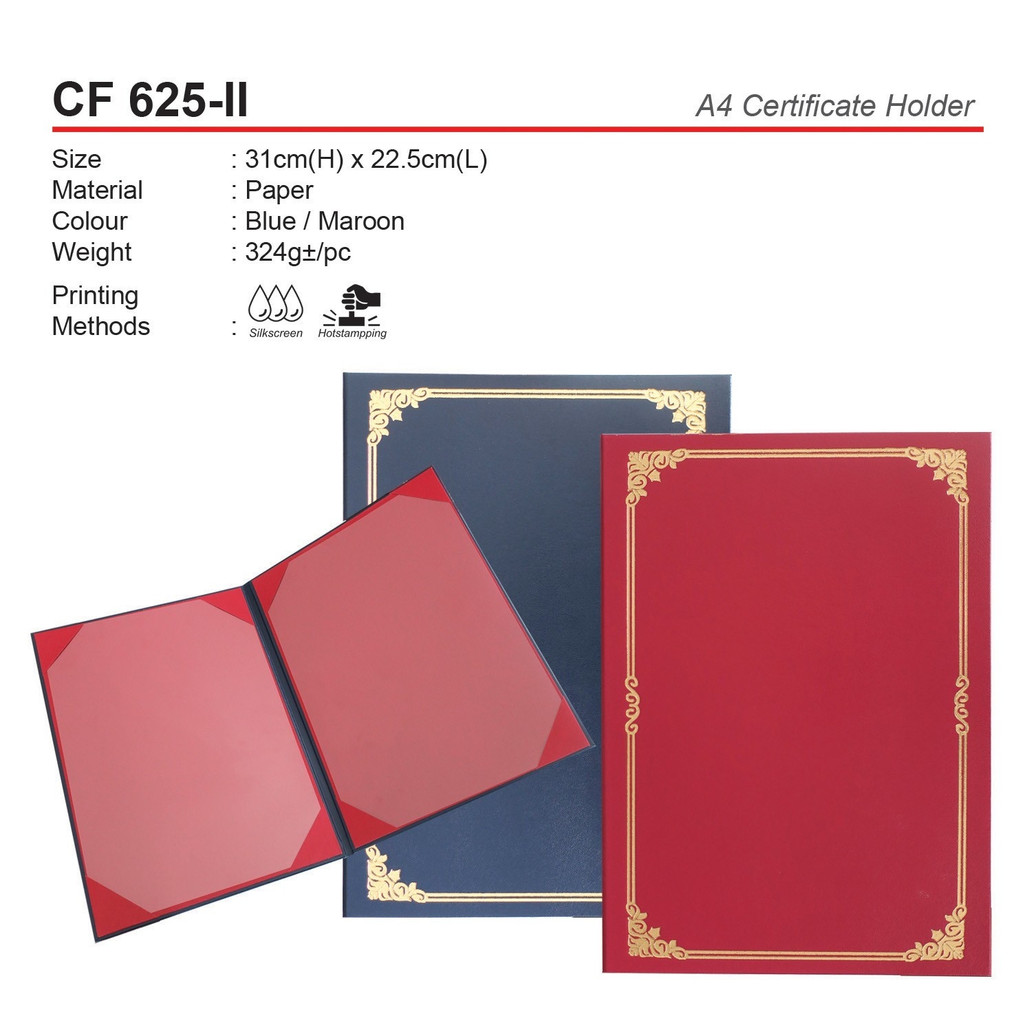 CF 625-11 A4 CERTIFICATE HOLDER