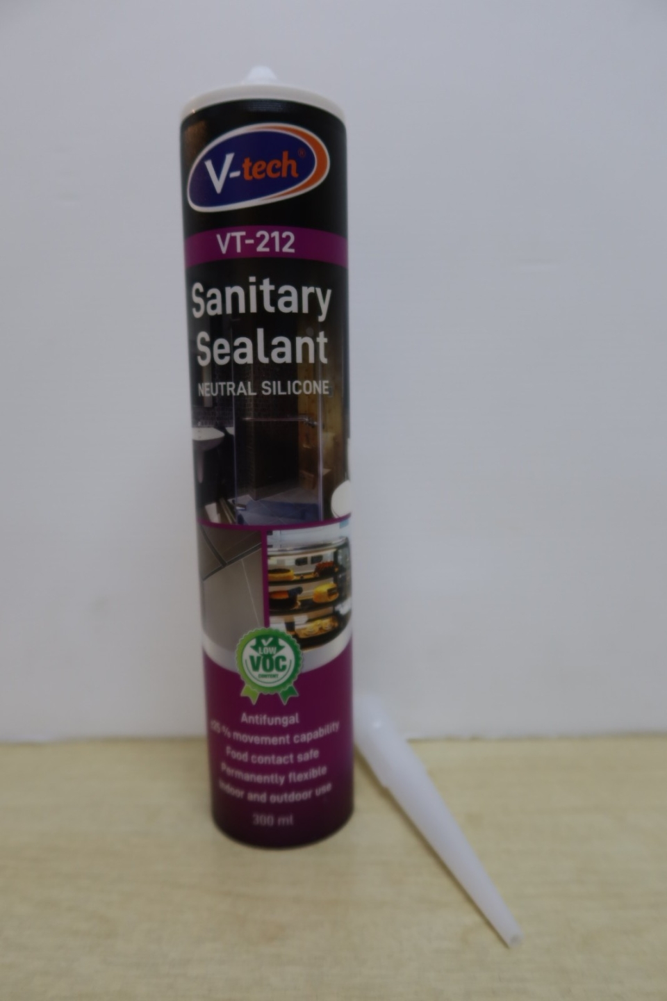V-TECH VT-212 SANITARY SEALANT X 300ML (24-PC/BOX)