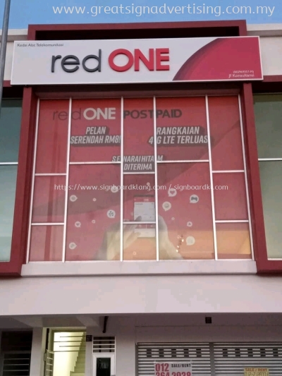 Red One Glass Sticker Printing At Selangor