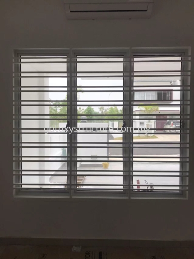 To Supply and Fabrication Powder Coated Window Grille & Door Grille with Handle Key Lock / Galvanized Powder Coated Folding Gate with Aluminium Plate and Small Door / Install Autogate Motor System & New Gate Stainless Steel Track Way - Telok Panglima Garang