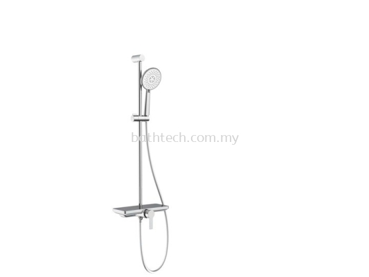 Trento Single Lever Wall-Mounted Shower Mixer comes with Sliding Bar and Panel