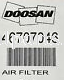 Doosan Air Filter Element - 46707046 - Malaysia (Selangor, Johor, Kuala Lumpur, Sabah, Sarawak, Labuan)