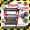 [NEW] 3 Layer Multi Purpose Cart / Detailing Trolley Cart / Tool Cart / Trolli (Black) Trolley / Truck Tool Storage / Trolley