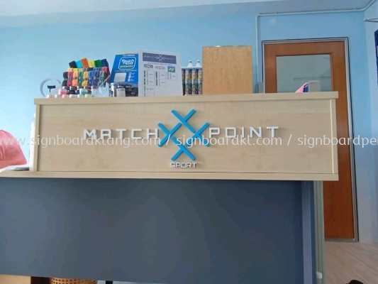 Match Point Sport Indoor PVC Counter Signage At Klang Selangor 