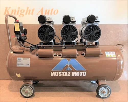 MOSTAZ MSAC1003-650 Oil Less Air Compressor Silent Type 100Liter 8Bar 3Motor  ID34035