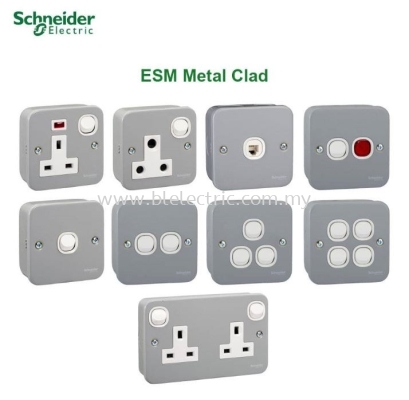 Schneider Metal Clad Switch & Swith Socket