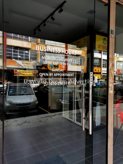 BUSINESS HOURS CUTTING STICKER AT KLANG, KLANG VALLEY