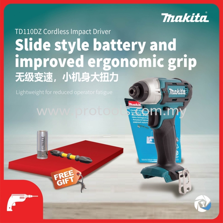 MAKITA TD110DSME/ DWAE/ DWYE/ DZ 12V MAX CORDLESS IMPACT DRIVER