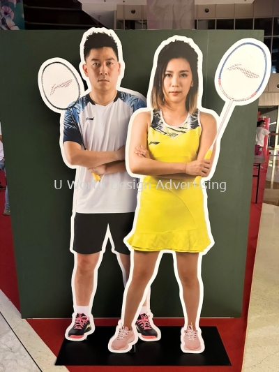 LI-NING PLAYER HUMAN STANDEE FIGURINE BOARD WITH METAL STAND AT IOI MALL, KLANG, KLANG VALLEY, KL, SELANGOR, MALAYSIA