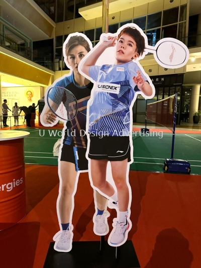 LI-NING PLAYER HUMAN STANDEE FIGURINE FOAM BOARD WITH METAL STAND AT KLANG, KLANG VALLEY, KL, SELANGOR, MALAYSIA