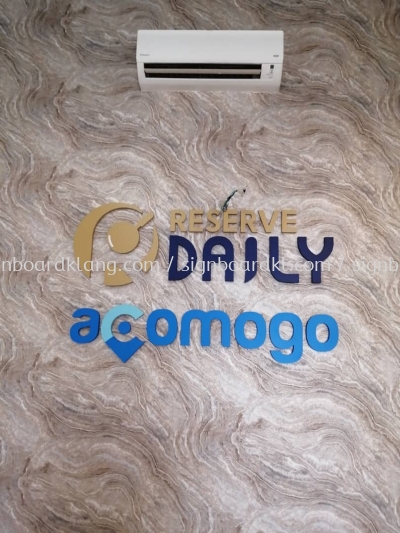 Acomogo 3D PVC Cut Out 3D Lettering Logo Indoor Signage 