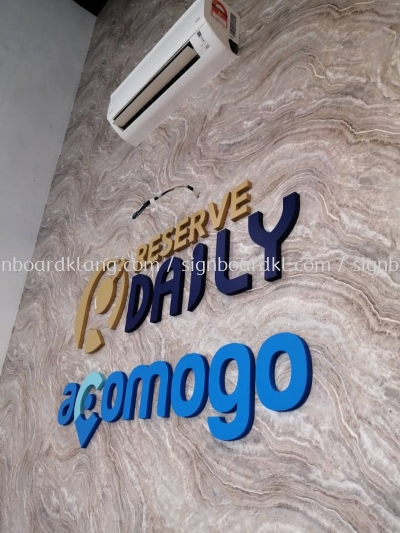 Acomogo 3D PVC Cut Out 3D Lettering Logo Indoor Signage 