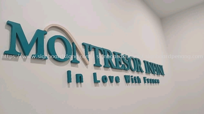 Montresor Indoor 3D PVC Cut Out Lettering Signage At Kuala Lumpur 