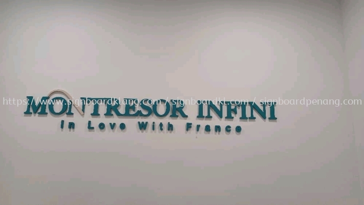 Montresor Indoor 3D PVC Cut Out Lettering Signage At Kuala Lumpur 