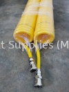 PU Coil Hose 12mm x 8mm x 9mtrs | Yellow Colour Spiral Hose | Total Working Length 9mtrs | c/w Coupling set  Coil Hose Air Tubing / Air Hose / Copper Tubing