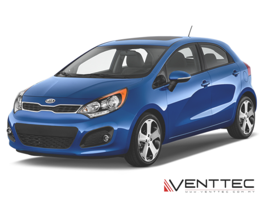 KIA RIO / PRIDE / K2 (HATCHBACK) 2012 - 2017 = VENTTEC DOOR VISOR