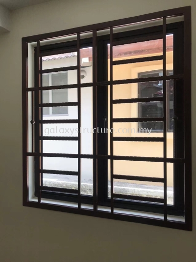 To Fabrication, Supply and Install Power Coated Wrought Iron Design Window Grille - Subang Jaya 