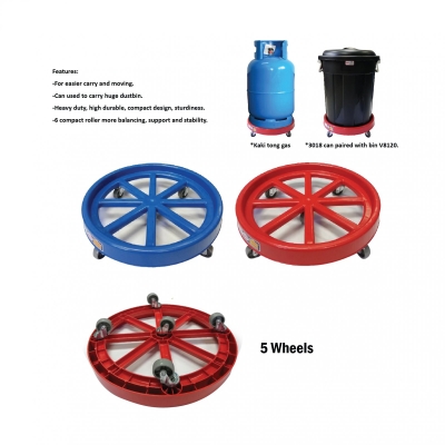 (3018) HEAVY DUTY MULTIPURPOSE ROUND TROLLEY (5 WHEELS)