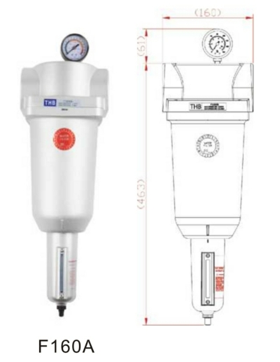 THB HEAVY F160A DUTY AIR FILTER / OILS MIST FILTER