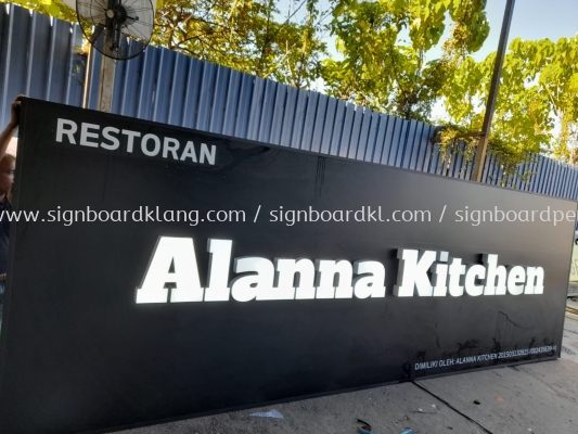 Alanna Kitchen Aluminium Box Up 3D LED Frontlit Lettering Signage At Ampang Kuala Lumpur 