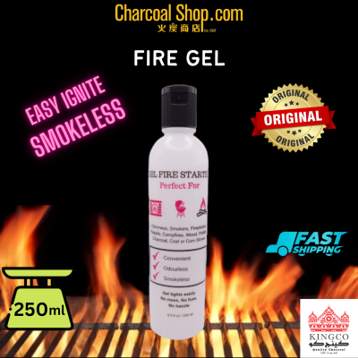 CHARCOAL BBQ ARANG KAYU ̿ / HEATING JELLY WAX / HEATING GEL / PENYALA API (250ML - GEL FIRE STARTER