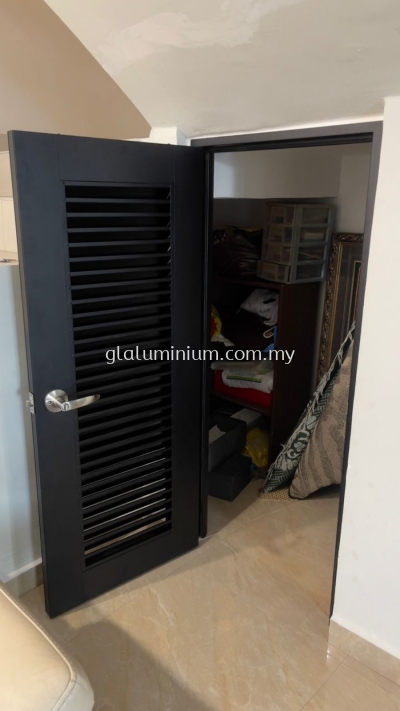 aluminium Louvres swing door @Jalan Kencana 17,Pandan Perdana, Ampang 