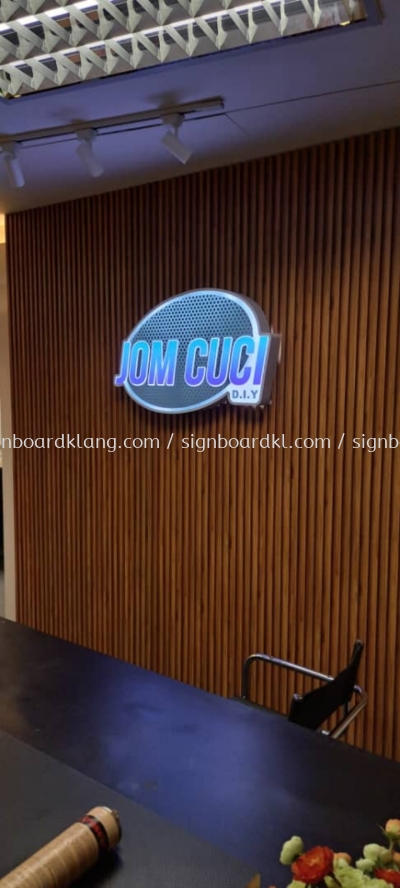 Jom Cuci Aluminium Box Up 3D Led Frontlit Logo Indoor Signage At Kuala Lumpur 