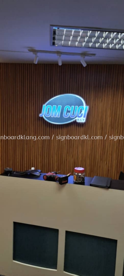 Jom Cuci Aluminium Box Up 3D Led Frontlit Logo Indoor Signage At Kuala Lumpur 