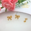 Lace Ribbon Earring Screw Earrings