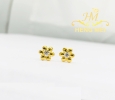 CZ Flower Earring Screw Earrings