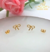 Ribbon Earring Screw Earrings