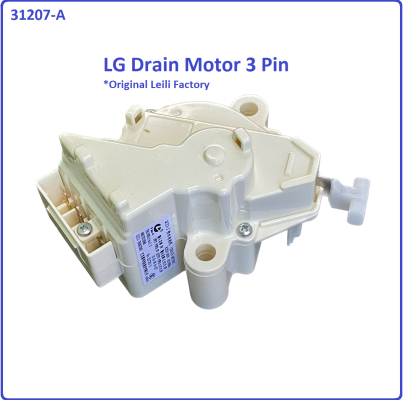  Code: 31207-A Drain Motor LG 3 Pin (LEILI) For WF-680 / WF-CL700V / WF-CL850 / WF-SP700MF / WF-SP800MF / WF-SP800V / WF-SP900W / WF-SP900V / WF-T68PC / Haier HWA-6503A