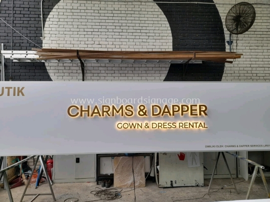 Charms & Dapper - Cown & Dress Rental - Outdoor 3D LED Backlit Signboard - Bukit Bintang 