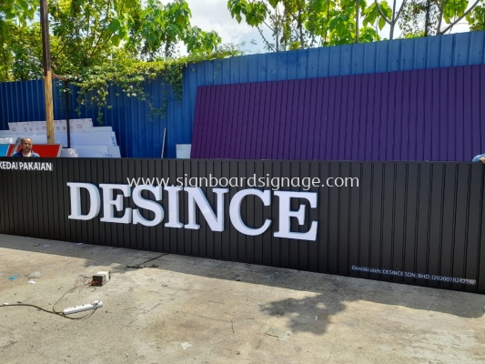 Desince - Outdoor 3D LED Frontlit Sigmboard with Aluminum Panel Base - Serendah 