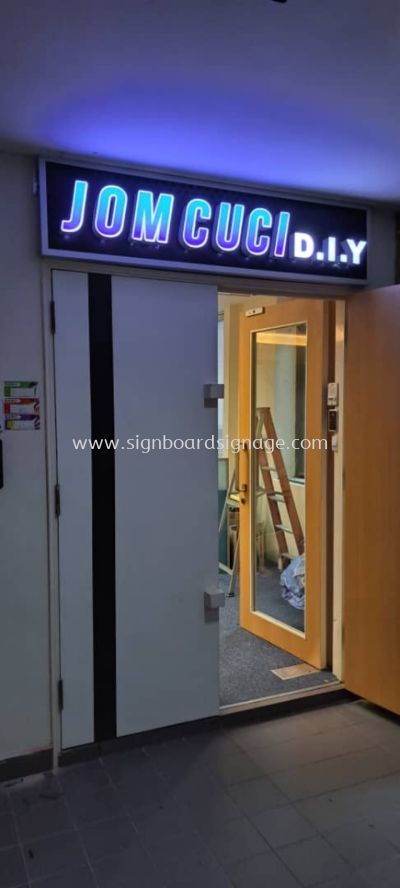 Jom Cuci D.I.Y - Indoor 3D LED Frontlit Signboard - Teluk Panglima Garang 