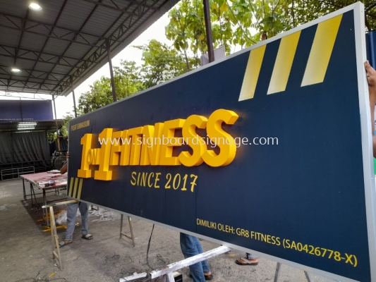 1on1 Fitness - Outdoot 3D LED Frontlit Signboard - Kajang 