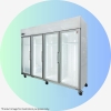 Economy 4 Doors Display Chiller Display Purpose Industrial Grade Fridges