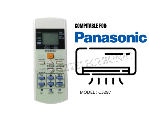 C3297 AIRCOND REMOTE SUITABLE FOR PANASONIC AIR-CONDITIONER