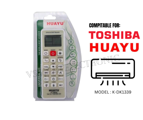 HUAYU K-TB650 UNIVERSAL AIRCOND REMOTE CONTROL FOR TOSHIBA