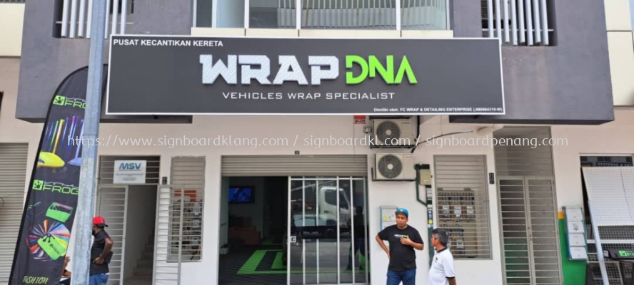 Wrap Dna 3D Box Up LED Frontlit Lettering Signboard At Kajang 